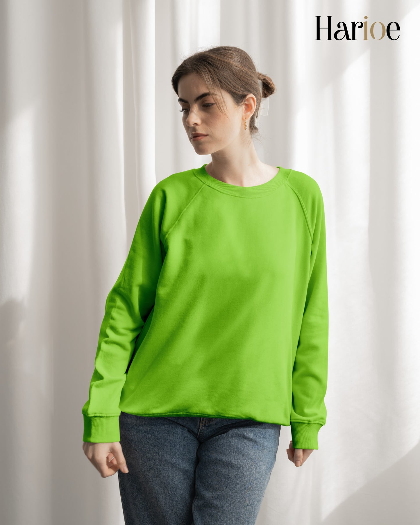 EVERGREEN COMFORT – Light Green Women's Sweatshirt | Harioe