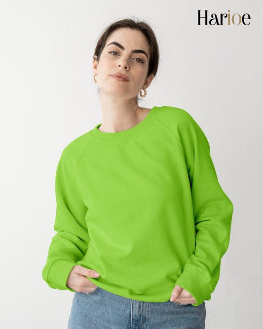 EVERGREEN COMFORT – Light Green Women's Sweatshirt | Harioe