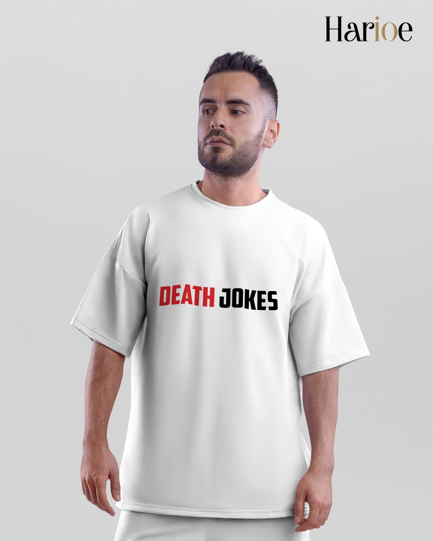 DEATH JOKES – Dark Humor Oversized Men’s T-Shirt | Harioe