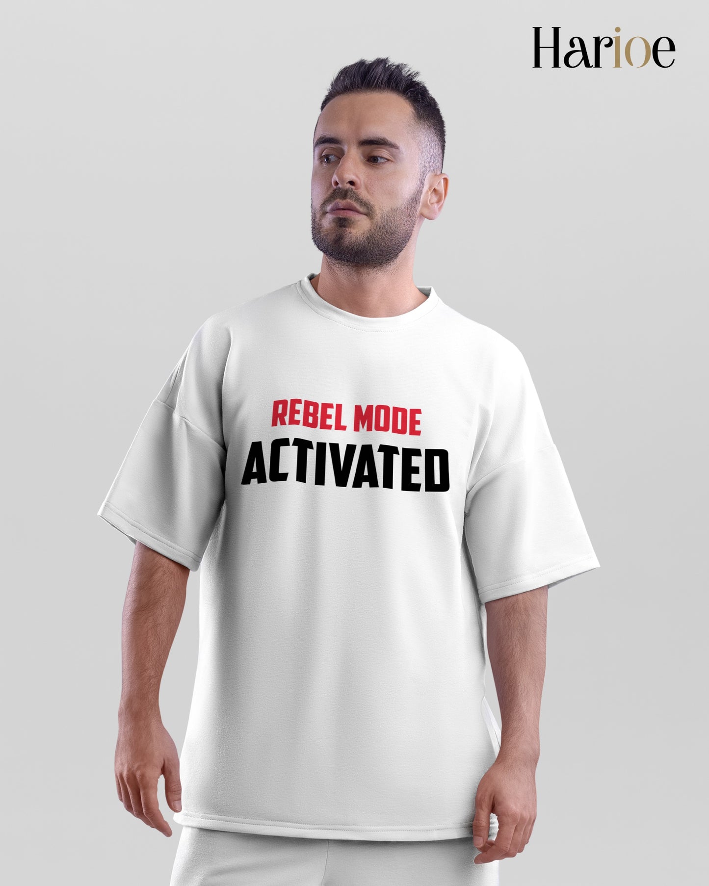 REBEL MODE ACTIVATED – Bold Oversized Men’s T-Shirt | Harioe